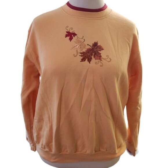Vintage Sweaters Vintage Top Stitch Large 9s Embroidered Fall